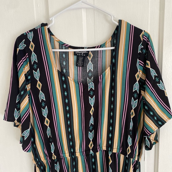 Wrangler Retro ladies hi lo aztec striped dress size large NWT - Picture 6 of 10